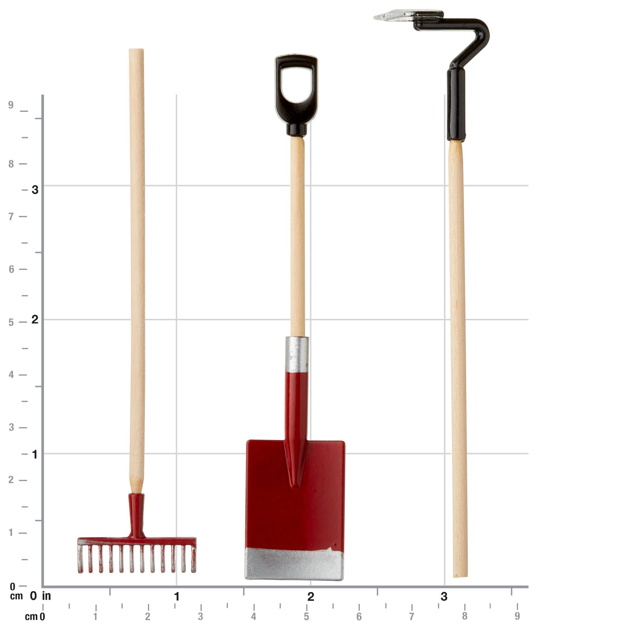 12 Pack: Mini Garden Rake, Hoe & Shovel by Make Market®